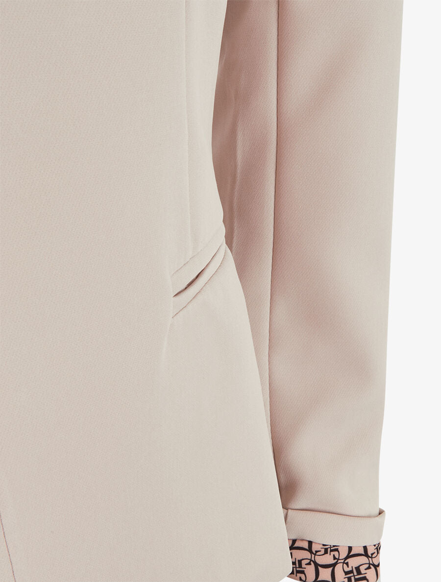 Blazer à manches imprimé graphique - Beige - 3