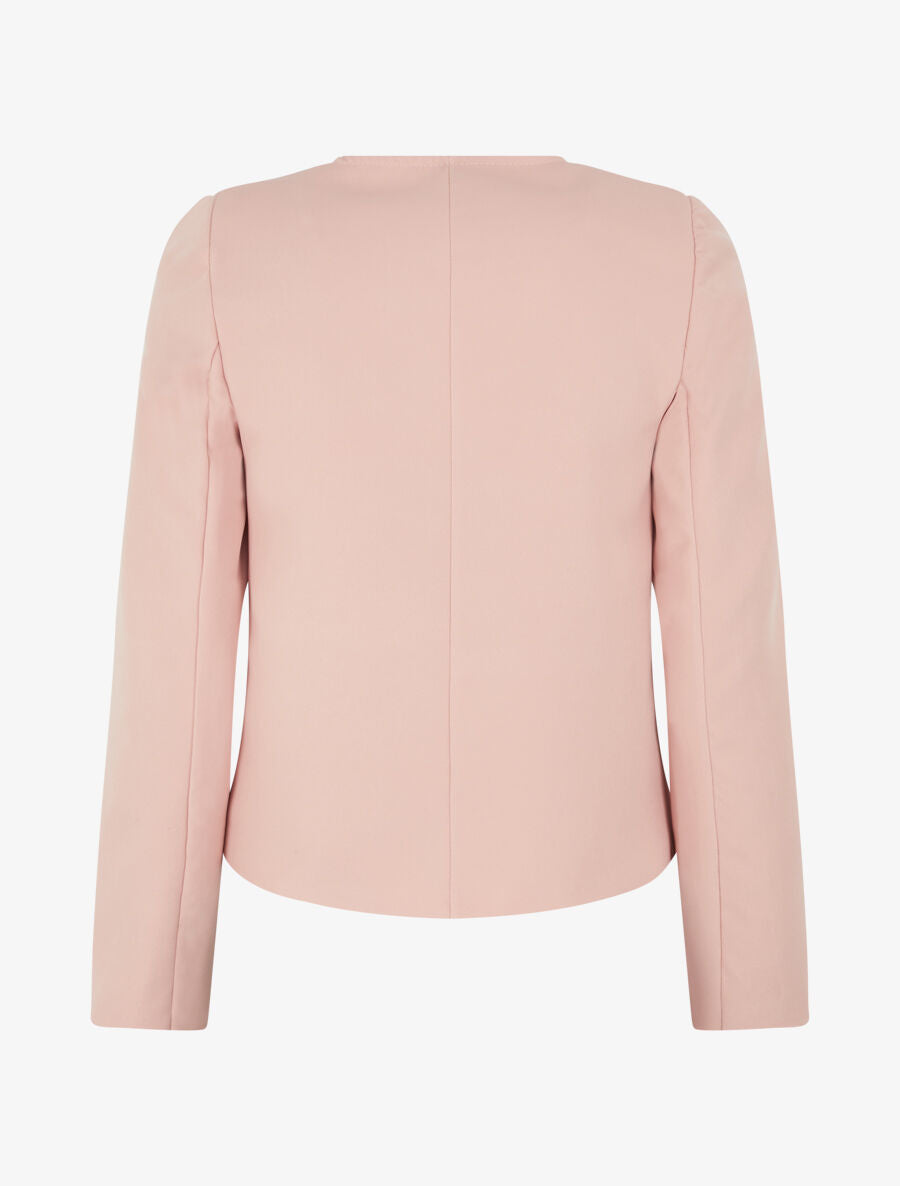 Veste courte à boutons stylisés - Rose - 2
