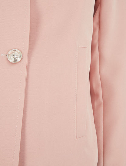Veste courte à boutons stylisés - Rose - 3