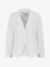 Veste mi-longue à poches décoratives - Blanc - 1