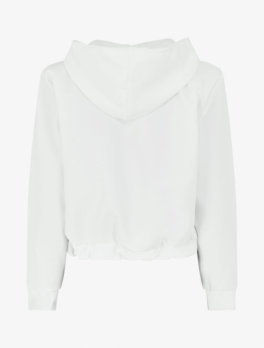 Sweat zippé à capuche - Blanc - 2
