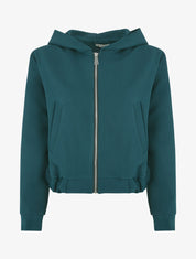 Sweat zippé à capuche - Bleu canard - 1