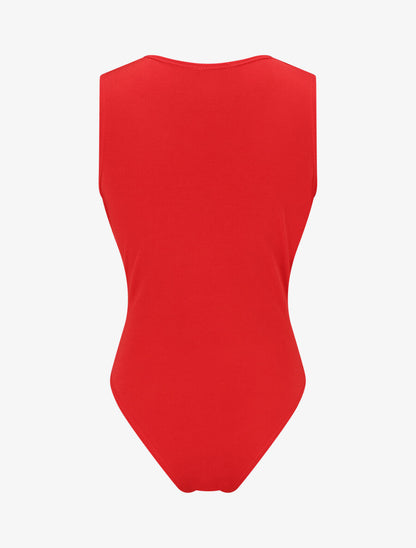 Body cache-coeur sans manches - Rouge - 2