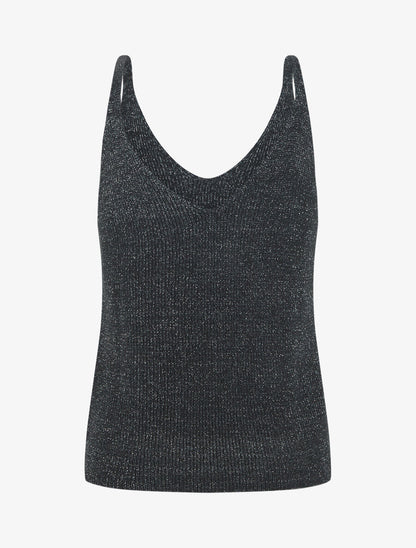 Débardeur en maille pailletée - Noir - 2