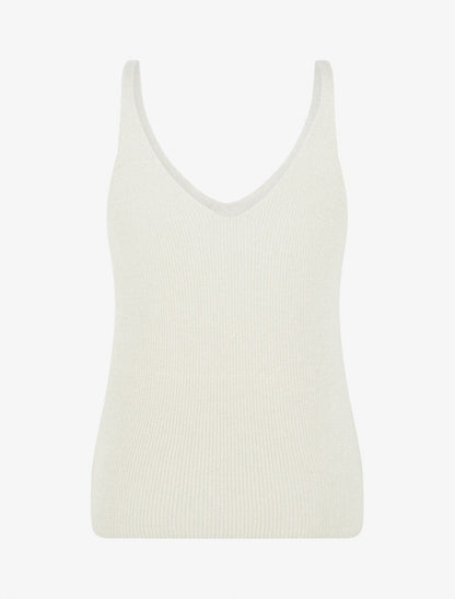 Débardeur en maille pailletée - Beige - 2