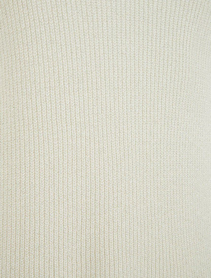 Débardeur en maille pailletée - Beige - 3