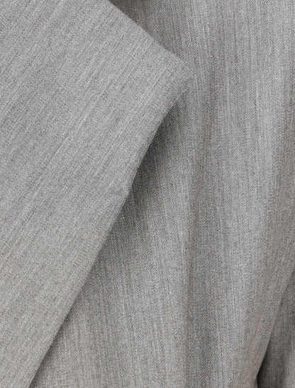 Blazer uni boutonné - Gris - 3