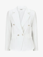 Blazer uni boutonné - Blanc - 1