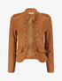 Veste en suédine à boutons décoratifs - Camel - 1