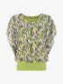 Blouse en voile à manches volantées - Vert olive - 4