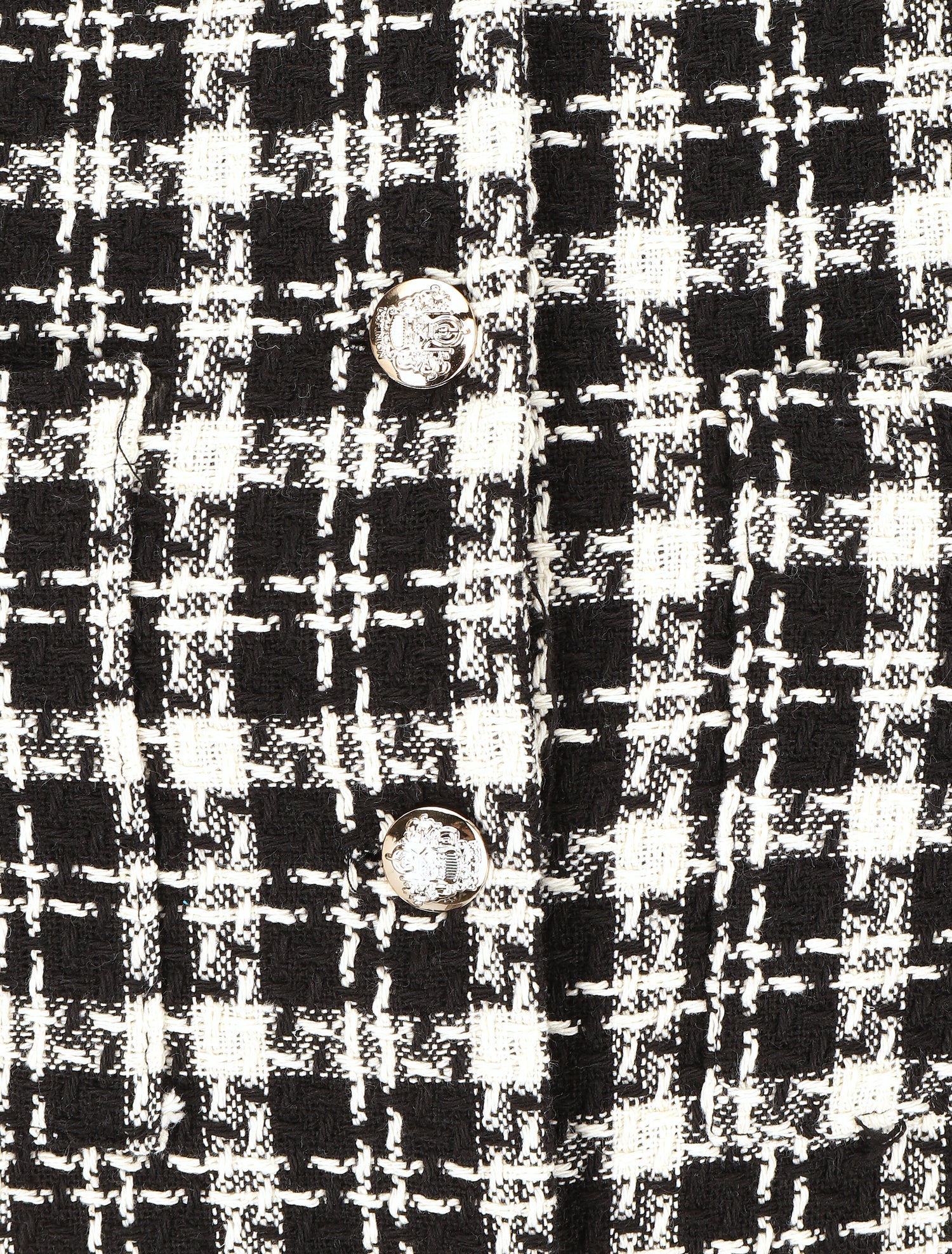 Veste en tweed boutonnée - Noir - 3