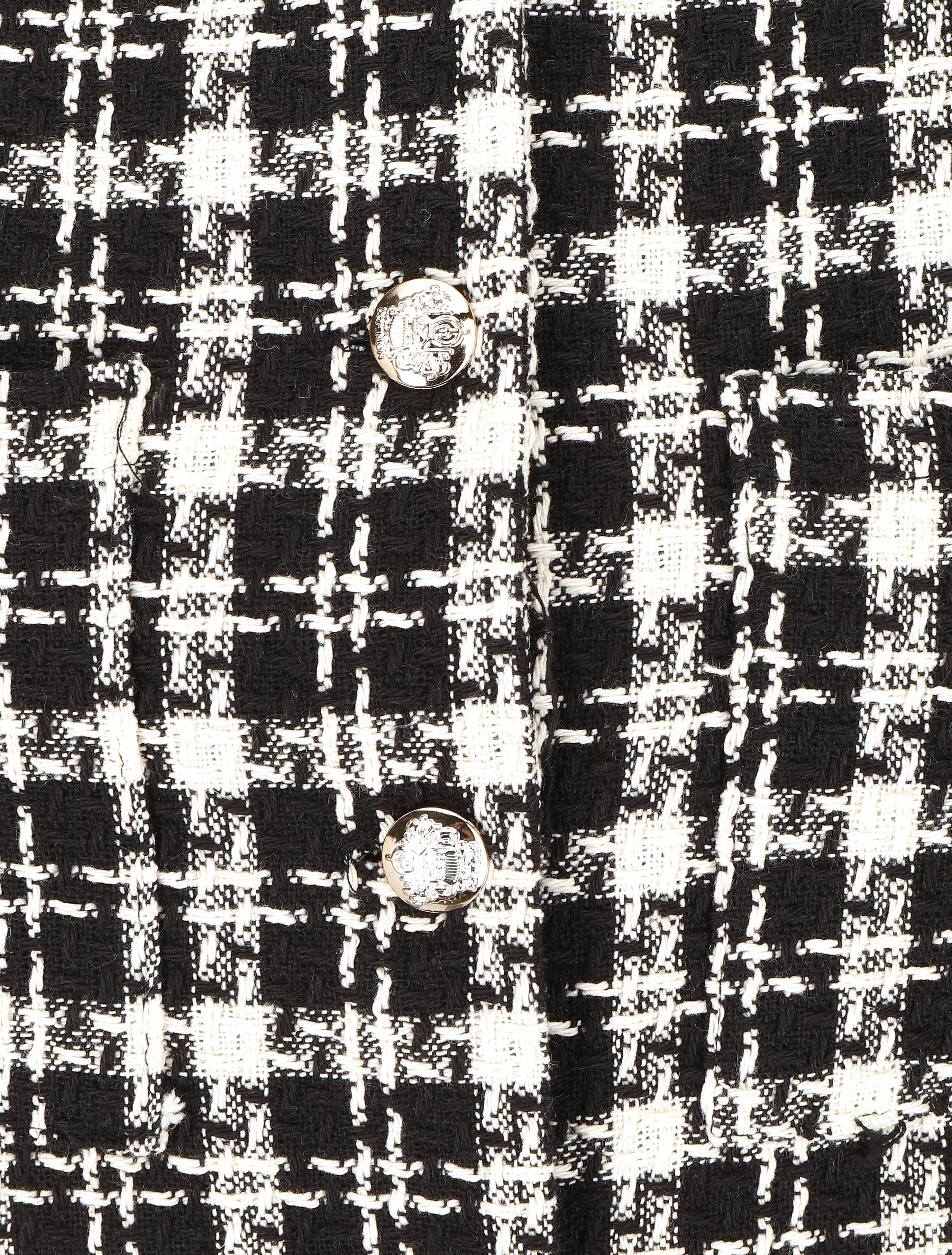 Veste en tweed boutonnée - Noir - 3