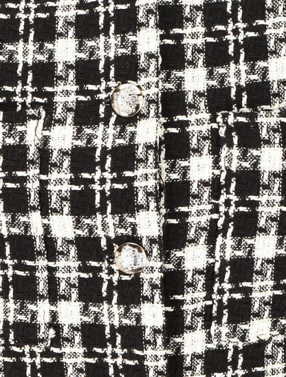 Veste en tweed boutonnée - Noir - 3