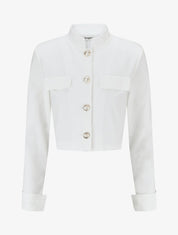 Veste courte boutonnée - Blanc - 1
