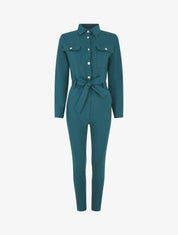 Combinaison stretch coupe slim - Bleu canard - 5