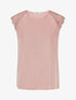 Top satiné à dentelle - Rose - 1