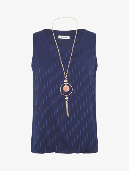 Top uni coupe boule - Marine - 5