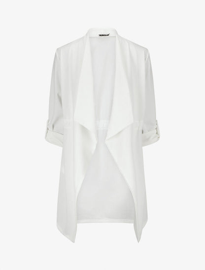 Veste légère à manches retroussables - Blanc - 1