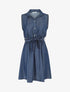 Robe mi-longue fluide sans manches - Bleu denim - 1