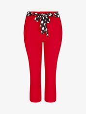 Pantacourt droit taille haute - Rouge - 1