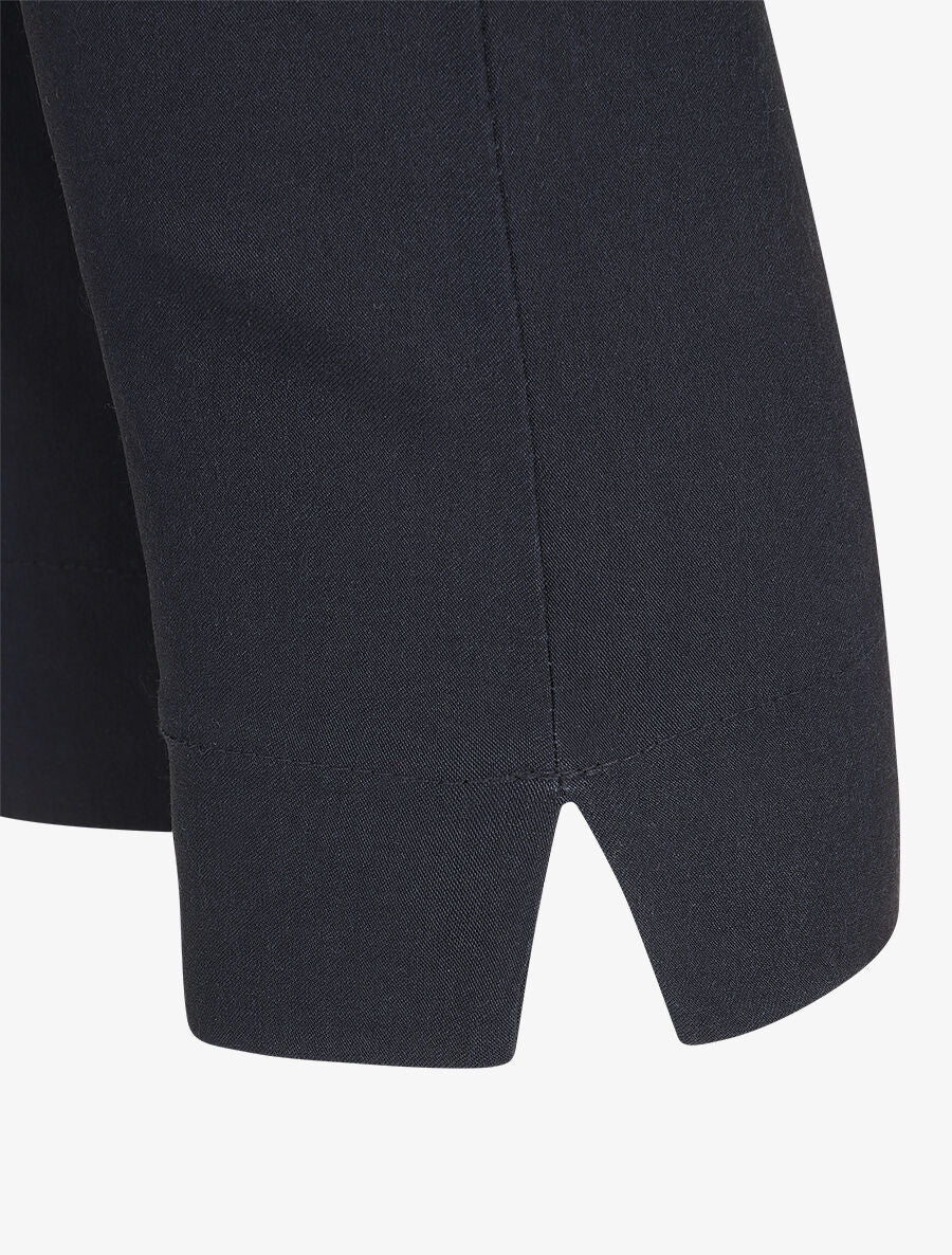 Pantacourt droit taille haute - Marine - 3