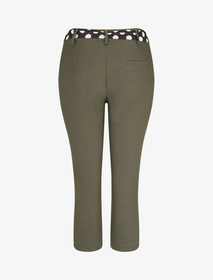 Pantacourt droit taille haute - Kaki - 2