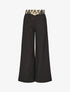 Pantalon ample taille haute élastiquée - Noir - 5