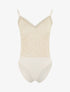 Body en dentelle à fines bretelles - Beige - 1