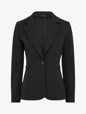 Blazer ajusté uni - Noir - 1