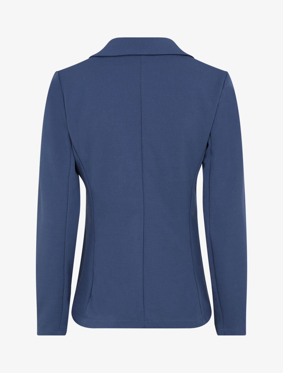 Blazer ajusté uni - Bleu charrette - 2