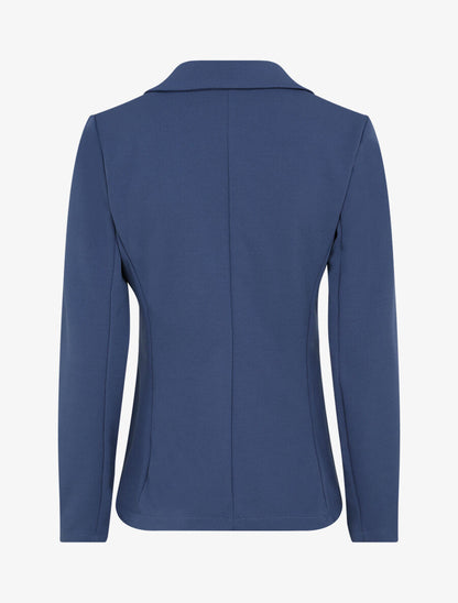 Blazer ajusté uni - Bleu charrette - 2