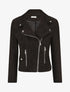 Veste en suédine à zip décoratif - Noir - 4