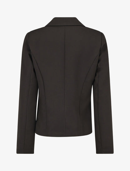 Blazer uni à 1 bouton - Noir - 2