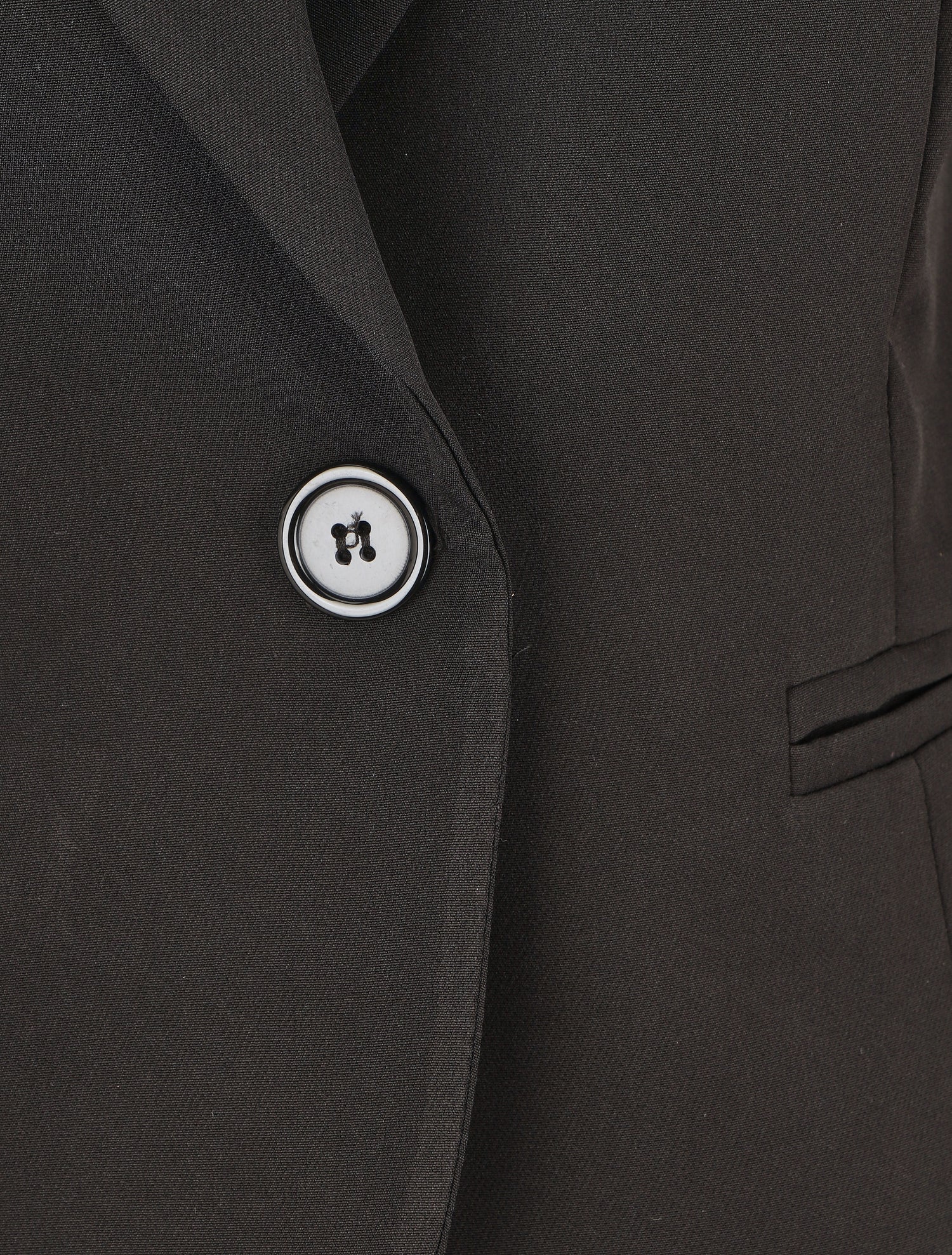 Blazer uni à 1 bouton - Noir - 3