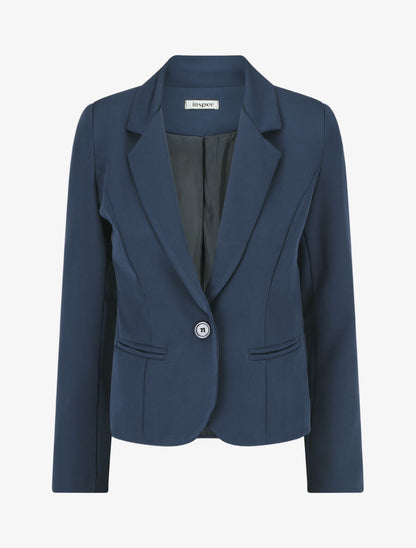 Blazer uni à 1 bouton - Marine - 4
