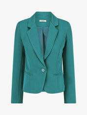 Blazer uni à 1 bouton - Bleu canard - 4