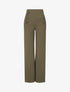 Pantalon uni à boutons décoratifs - Kaki - 1