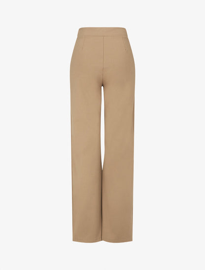 Pantalon uni à boutons décoratifs - Beige - 2