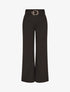 Pantalon uni ceinturé - Noir - 1