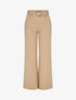 Pantalon uni ceinturé - Beige - 4