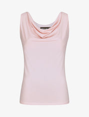 Top droit uni à col bénitier - Rose poudré - 4