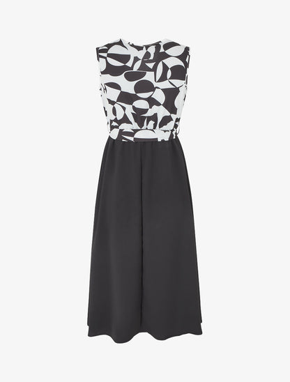 Robe sans manches à buste boutonné - Noir - 2