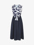 Robe sans manches à buste boutonné - Marine - 1