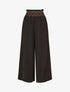 Pantalon ample taille haute uni - Noir - 4