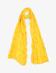 Foulard en coton effet froissé - Jaune - 4