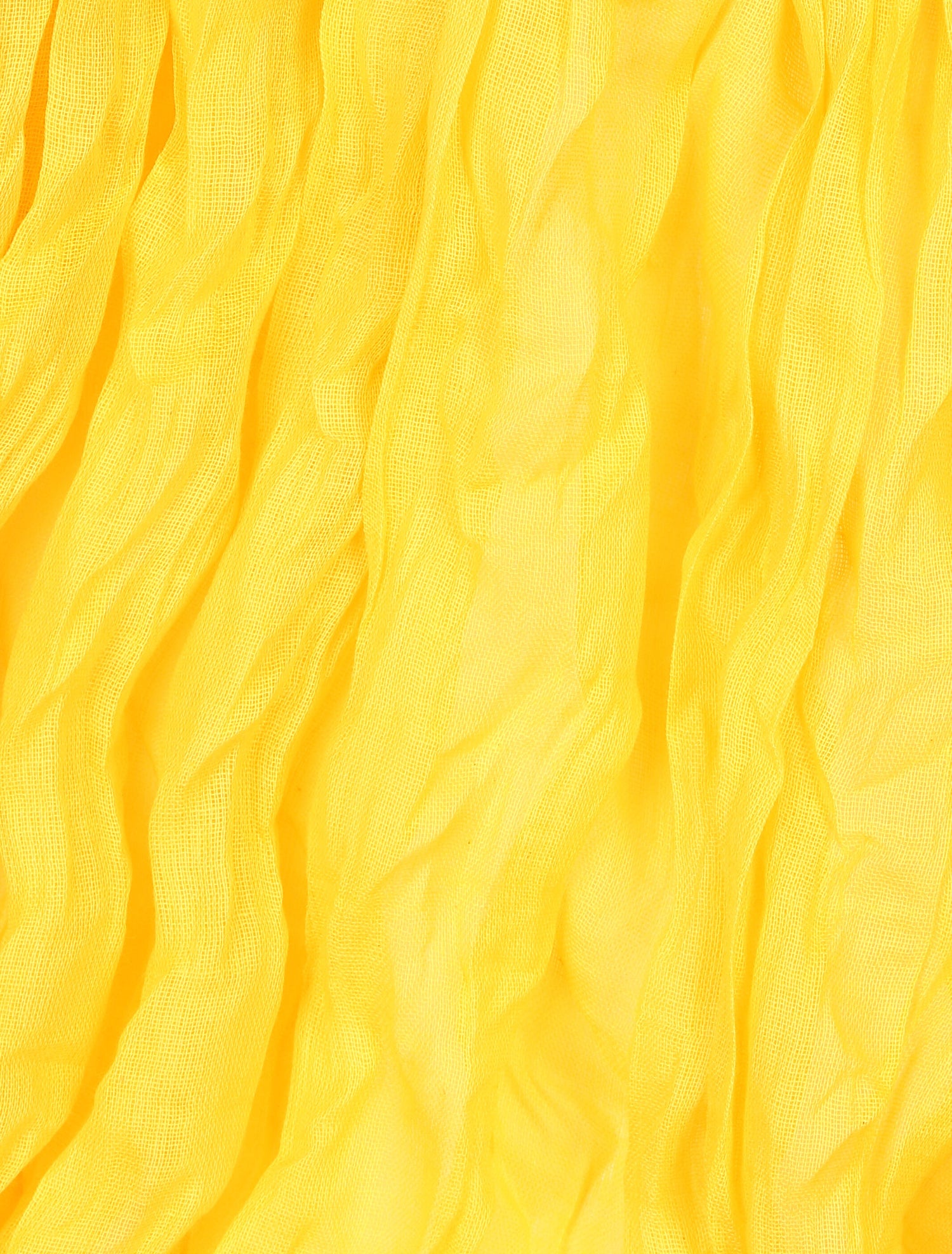 Foulard en coton effet froissé - Jaune - 3