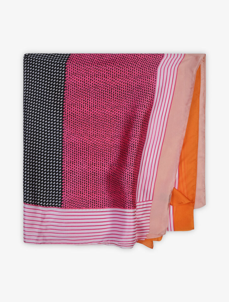 Foulard imprimé graphique - Orange - 2