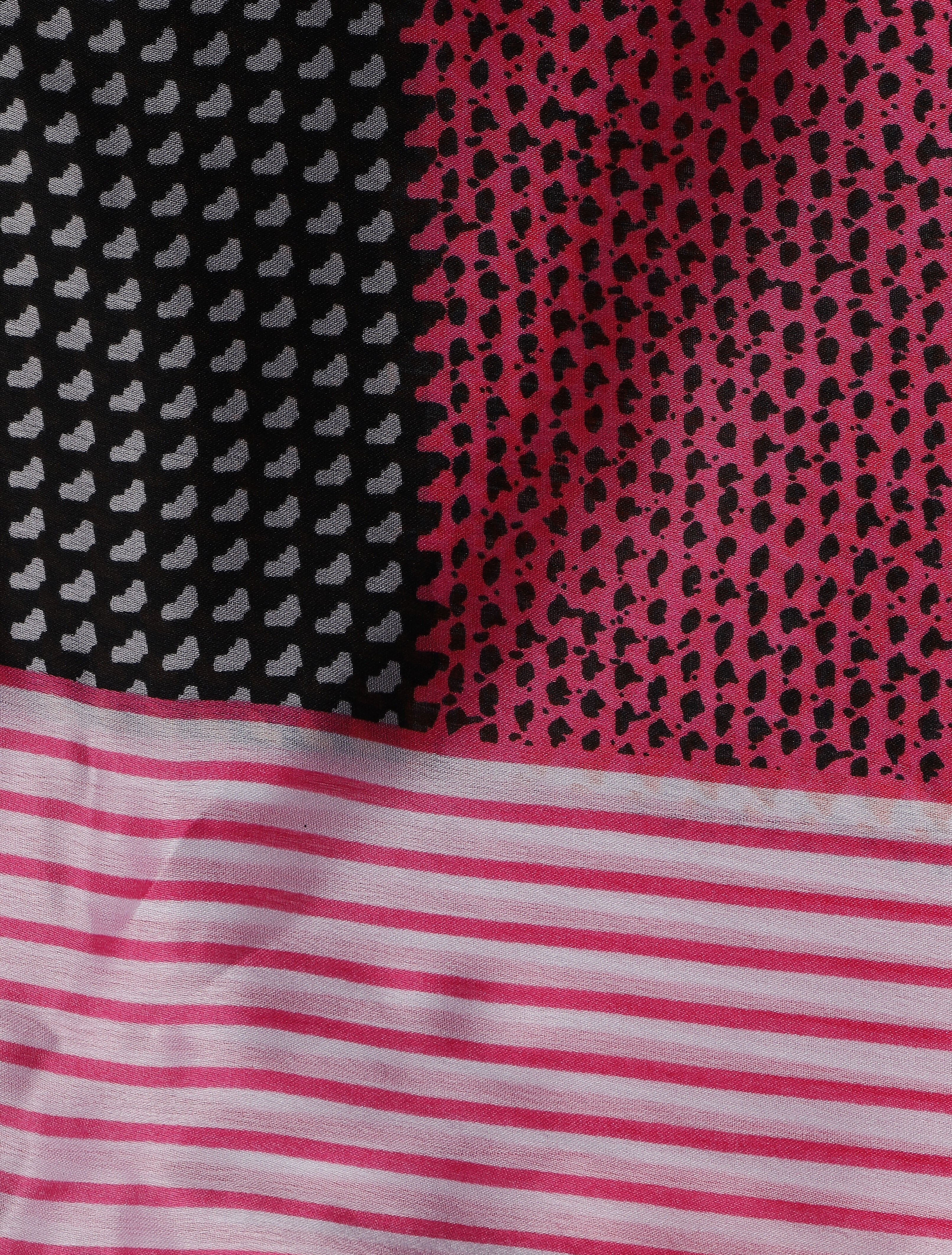 Foulard imprimé graphique - Orange - 3