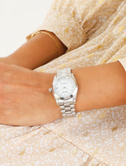 Montre métallique à strass - Argent - 1