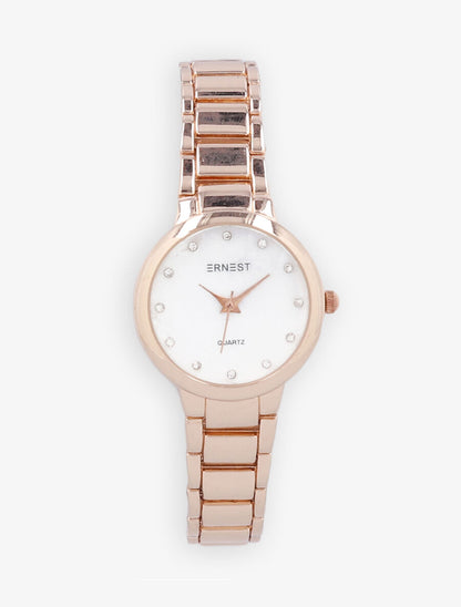 Montre métallique à cadran nacré - Rose gold - 3